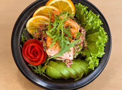 Quinoa Salmon Tower