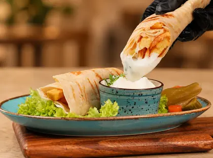 Saj Shawarma Sandwich